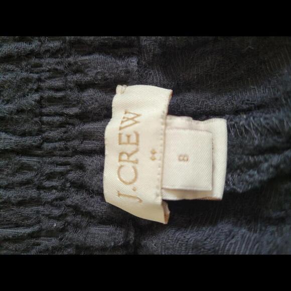 J Crew size 8 black textured cotton pull on shorts - Picture 3 of 4